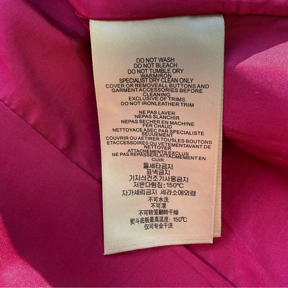 Burberry Brit Women's Pink and Purple Plaid Trench Coat, Size L - Picture 13 of 16